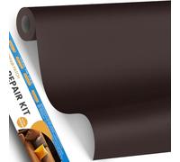 YAFLC Piel sintética autoadhesiva marrón oscuro, parche para sofá, asiento de coche, muebles, chaquetas, reparación y renovación