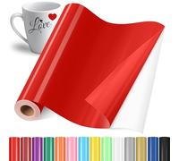 YAFLC Vinilo Adhesivo Rojo, Rollos de Vinilo Permanente Autoadhesivo