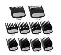 YAFLUG 10 Piezas Peines Maquina Cortar Pelo, Peines-Guía Para Wahl Cortapelos Y Afeitadoras Corporales, Recortadora, Maquina Cortar Pelo Y Barba Faciales Accesorios,10 Tamaños Diferentes (Negro,A)
