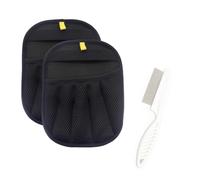 YAFLUG 2 Piezas Quita Pelos Mascota,Incluye 1 Peine, Guante Removedor Pelo Mascotas, Electrostáticos Automáticos Guante Quita Pelos Mascotas,Fáciles De Limpiar Y Usar