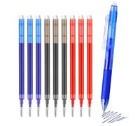 YAFLUG 9 minas recambio bolígrafo borrable 0.7mm, compatible con Pilot FriXion Ball Clicker, tinta térmica que desaparece sin rastro, ideal para estudiantes y oficina