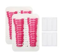 YAFLUG Kit de manicura francesa de 52 piezas, plantillas para esmalte de uñas, guía para pintar uñas en 10 tamaños, protectores para puntas, protectores para esmalte de uñas reutilizables, accesorios