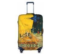 yagDAA Cafe Terrace at Night - Funda protectora para maleta, funda protectora de equipaje de viaje, para maletas de 18 a 32 pulgadas, White, M