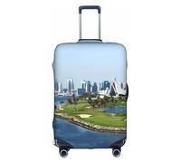 yagDAA Funda protectora de equipaje con estampado de club de yate de golf, para maletas de 18 a 32 pulgadas, White, L