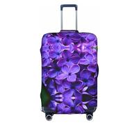 yagDAA Funda protectora de equipaje con estampado de flores violetas, funda protectora de equipaje de viaje, para maletas de 18 a 32 pulgadas, White, S
