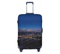 yagDAA Funda protectora de equipaje con estampado de horizonte de Los Ángeles, para maletas de 18 a 32 pulgadas, White, L