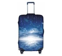 yagDAA Funda protectora de equipaje con estampado de luna y estrella caída, para maletas de 18 a 32 pulgadas, White, L