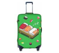 yagDAA Funda protectora para maleta con estampado de sushi durmiendo, funda protectora para equipaje de viaje, para maletas de 18 a 32 pulgadas, White, L