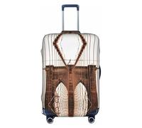 yagDAA Funda protectora para maleta con foto del puente de Brooklyn, para maletas de 18 a 32 pulgadas, White, XL