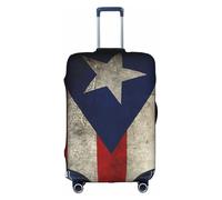 yagDAA Funda protectora para maleta de viaje con estampado de bandera de Puerto Rico, para maletas de 18 a 32 pulgadas, White, XL