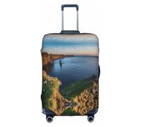 yagDAA Ireland Outdoors - Funda protectora de equipaje con estampado de Clare The Cliffs, para maletas de 18 a 32 pulgadas, White, S