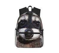 yagDAA Little Raccoon - Mochila casual para laptop con estampado de cara de mapache para hombres y mujeres, gran capacidad, para negocios, trabajo, viajes, universidad