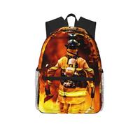 yagDAA Mochila informal para laptop con estampado de llamas de bombero, para hombres y mujeres, gran capacidad, para negocios, trabajo, viajes, universidad