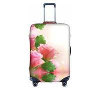 yagDAA Pink Roses 1 funda protectora para maleta, funda protectora de equipaje de viaje, para maletas de 18 a 32 pulgadas, White, L