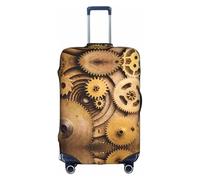 yagDAA The Clocks - Funda protectora de equipaje con estampado de engranajes temáticos, para maletas de 18 a 32 pulgadas, White, S