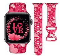 YAGEDOVIU Correa de reloj para el dνa de San Valentνn compatible con reloj de 38 mm, 40 mm, 41 mm para mujeres, vacaciones, linda correa deportiv
