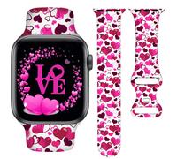 YAGEDOVIU Correa de reloj para el dνa de San Valentνn compatible con reloj de 38 mm, 40 mm, 41 mm para mujeres, vacaciones, linda correa deportiv