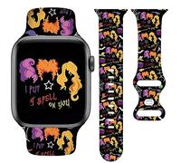YAGEDOVIU Correas de reloj de Halloween compatibles con reloj de 38 mm, 40 mm, 41 mm, 42 mm, para mujeres y hombres, correa ajustable de repuesto de silicona suave para SE Series 8/7/6/5/4/3/2/1