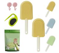 Yagerod Celerypets Cat Tongue Comb, Cat Tongue Brush, Cat Tongue Licking Hair Comb, Simulated Cat Tongue Comb, Soft Massage Tongue Brush For Shedding (C*2)