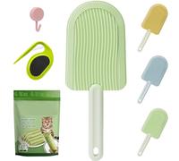 Yagerod Celerypets Cat Tongue Comb, Cat Tongue Brush, Cat Tongue Licking Hair Comb, Simulated Cat Tongue Comb, Soft Massage Tongue Brush For Shedding (Green-A)