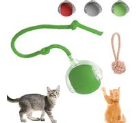 Yagerod Electric Dog Ball Toy, Chewy Rolling Ball, Automatic Rolling Ball Electric Dog Toys, Dog Toys Electric Ball, 360° Smart Rolling Cat Ball Toy, Reduces Anxiety and Boredom (Green)