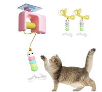 Yagerod Jouet automatique pour Chat : yo-yo à ficelle rétractable activé par le mouvement, interactif et Amusant pour Chats d'intérieur, Rechargeable et idéal pour l'exercice Des chatons (A)