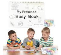 Yagerod My Preschool Busy Book, Tracing Coloring Book, Education Workbook Activity Binder Learning Toys, Busy Book Preschool Learning Activities, For Toddlers 1-3 Sensory Books For Autism (1PC)