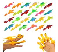 Yagerod Signaturte Slingshot Dinosaur Finger Toys, Finger Dinosaurs Sling Shot That Stick To Walls, 20pcs Dinosaur Slingshot Toys For Kids, Random Color (Turkey,20pcs)