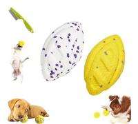 Yagerod The Mellow Dog Calming Ball, Calming Balls For Dogs, 2024 Latest Dog Balls For Aggressive Chewers, Dog Balls For Aggressive Chewers, Mellow Dog Emotional Support Ball (Yellow-E+White-E)
