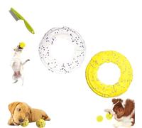 Yagerod The Mellow Dog Calming Ball, Calming Balls For Dogs, 2024 Latest Dog Balls For Aggressive Chewers, Dog Balls For Aggressive Chewers, Mellow Dog Emotional Support Ball (Yellow-D+White-D)