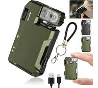 Yagerod Torcia G5 Edc 400 lumen, torcia G5 Edc ricaricabile, mini torcia portatile piatta G5 Edc, 3 modalità di illuminazione RGB potenti, lampada magnetica super luminosa ad alta luminosità (Green)