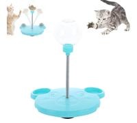 Yagerod Wobbly Dog Treat Toy, Leaking Treats Ball Pet Feeder Toy, Cat Treat Dispenser Ball, Interactive Pet Toy, Feeder for Cats and Small Dogs for Hunting Chasing and Exercise(Blue*1)