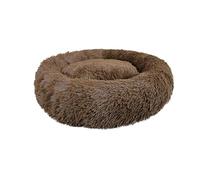 YAGU Cama Antiestres Perro Tipo Donut T-1 (52x52x13 cm) - Cama para Perros y Gatos Suave y Acolchada - Cama Redonda Perro Antiestrés con Tejido Calmante, Lavable y Base Antideslizante - Marron