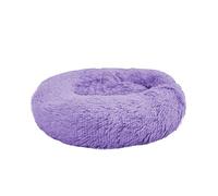 YAGU Cama Antiestres Perro Tipo Donut T-2 (65x65x15 cm) - Cama para Perros y Gatos Suave y Acolchada - Cama Redonda Perro Antiestrés con Tejido Calmante, Lavable y Base Antideslizante - Lila