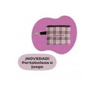 Yagu dispensador bolsas higiénicas perro tartan rosa