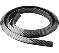 yahabb 1.5m Guardabarros Rueda De Coche para Smart fortwo Hatchback 2011-2015, Goma Protección De La Rueda del Coche Tiras Anticolisión Molduras,F-4Pcs Carbon Fiber Black