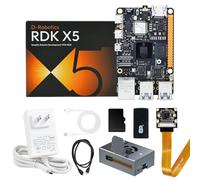 Yahboom 10 Tops Development Board Kit, RDK X5 Development Board with Aluminum Alloy Housing, MIPI HD Camera, Power Supply, 64G TF Card, Suitable for AI Visual Recognition (8GB, MIPI Camera Kit)