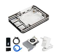 Yahboom 5-Layer Acrylic Case, PD Power Adapter, Official Heat Sink, (Raspberry Pi 5 Not Include) (Without Pi5-Official Cooler Kit)