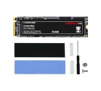 Yahboom 512GB M.2 NVMe SSD PCIe 3.0 3D NAND M.2 2280 PCIe Internal SSD with Heatsink, Read/Write Speed up to 2500/1500 MB/s,Compatible with Laptop Jetson Raspberry Pi5 PCIE (512GB M.2 SSD+Heatsink)