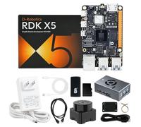 Yahboom 8GB RDK X5 Robot Development Board, 10 Tops, with T-Mini Plus Radar Sensor, Aluminum Alloy Housing, Power Supply, Suitable for Mapping Navigation Robot Projects (8GB, Lidar Kit)