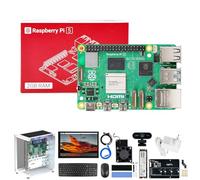 Yahboom AI Robot Developer Kit de 2 GB, pantalla HD de 10,1 pulgadas, mini chasis, adaptador de alimentación PD de 27 W, disipador de calor, teclado inalámbrico, compatible con cámara USB ROS2 System