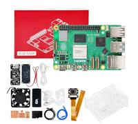 Yahboom for Raspberry Pi 5 8GB Kit with AI Voice Module, 27W 5.1V5A USB-C Power Supply,IMX219 Camera,Active Cooler,68GB Card Kit,Pi 5 Case and AI Large Model Manual（8GB-Al Large Model Kit）