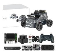 Yahboom Jetson Nano B01 ROS2 Robot 360° Omnidirectional Wheels,Large AI Model,Slam Navigation,for Mechanical Engineers/Electronic Engineering Competitions(M1 Superior with Nano 4GB)