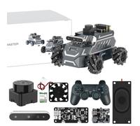 Yahboom Jetson Nano B01 ROS2 Robot 360° Omnidirectional Wheels,Large AI Model,Slam Navigation,for Mechanical Engineers/Electronic Engineering Competitions(M1 Superior Without Nano)