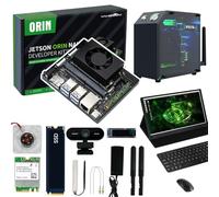 Yahboom Jetson Orin Nano Super 4GB Development Kit AI Robots,UHD 15.6in Touch Screen + Jetson Case + USB Camera + Wireless Keyboard and Mouse (Orin Nano 4GB ULT Kit)