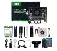Yahboom Jetson Orin NX 8GB Entwicklungsboard-Kit 117TOP Rechenleistung, Jetson-Gehäuse, RGB-Lüfter, USB-Mikrofonkamera, elektronisches Kit künstliche Intelligenz Ubuntu22.04 (Orin NX 8GB Mini PC Kit)