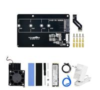 Yahboom PCIe M.2 SSD, 256G SSD, PD Power Adapter, Active Heatsink (Raspberry Pi 5 Not Include) (Without Pi5-PCIe M.2 SSD Kit)