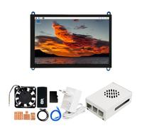 Yahboom Pi 5 HD 10.1-Inch Display Pi5 Case (with Fan), PD Power Adapter Heat Sink for Robot AI Artificial Intelligence(Without Pi5 10 in Screen Kit)