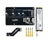 Yahboom Placa adaptador PCIe a M.2, M.2 HAT+, compatible con RPi 5, soporta instalación de protocolo NVMe 2280/2260/2242/2230 M.2 SSD y radiador Pi5 (adaptador PCIe a M.2 + SSD de 256 GB)