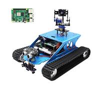 Yahboom Raspberry Pi 4B Robótico con Cámara Programable AI Python Electronic DIY Tank Robot Kit para Adolescentes Adultos Stem Compatible Pi 4B Modelo 3B (with Pi 4B-4GB)